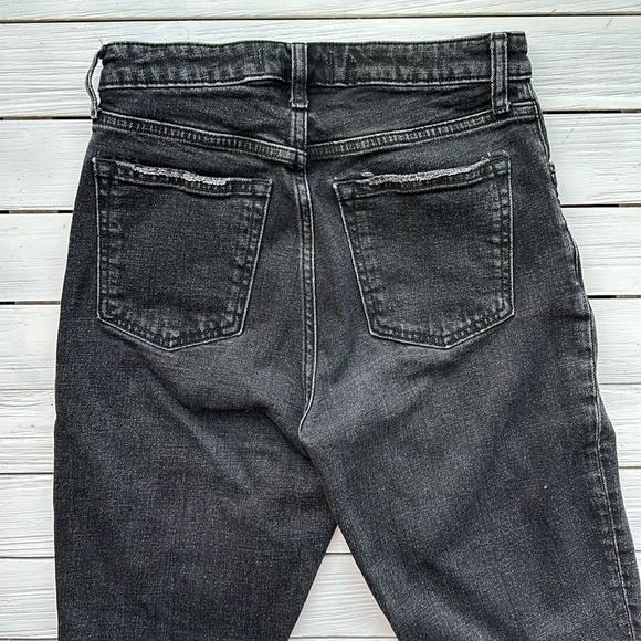 Abercrombie & Fitch Curve Love The Mom High Rise Jeans Black Destroyed size 2 - Picture 7 of 7